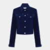 Trucker jacket in velvet