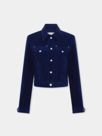 Trucker jacket in velvet