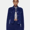 Trucker jacket in velvet