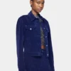 Trucker jacket in velvet