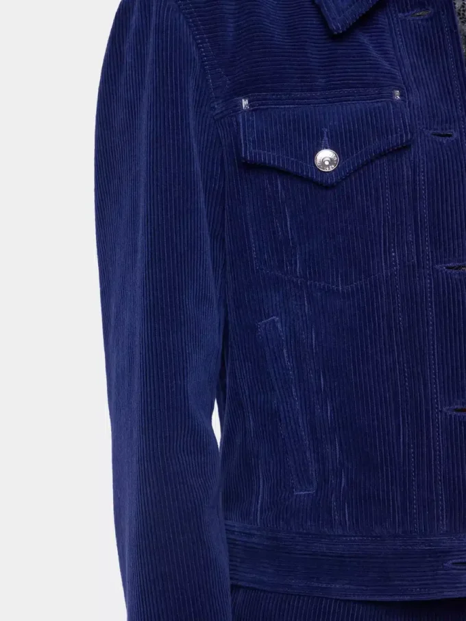 Trucker jacket in velvet