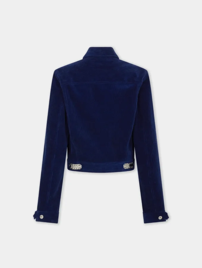 Trucker jacket in velvet