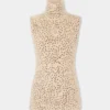 Turtleneck sleeveless top in brushed knit