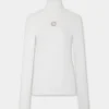 Turtleneck top in brushed knit