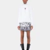 Turtleneck top in brushed knit