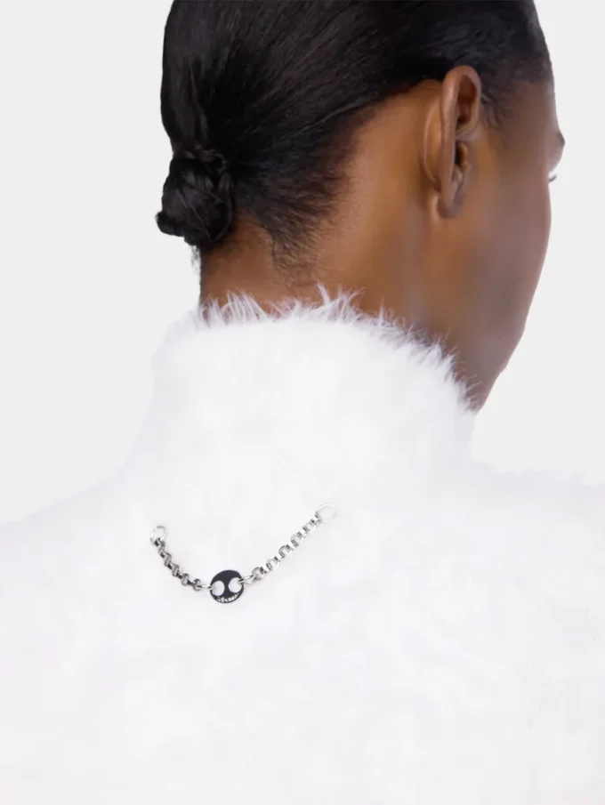 Turtleneck top in brushed knit