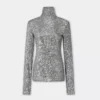 Turtleneck top in sequins