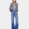 Turtleneck top in sequins