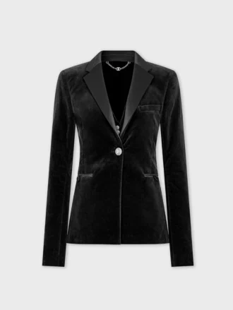 Velvet tailored jacket