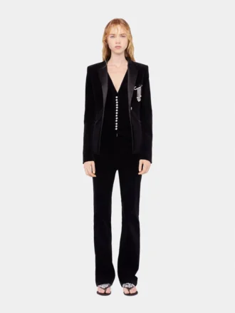 Velvet tailored jacket
