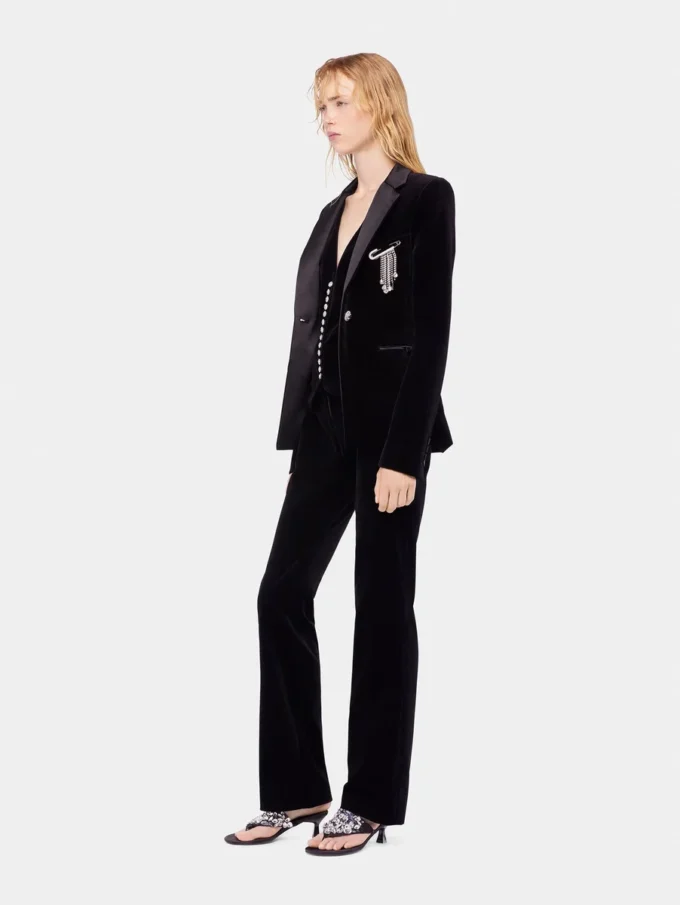 Velvet tailored jacket