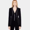 Velvet tailored jacket