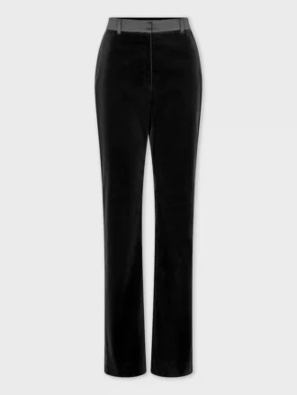 Velvet tailored trousers