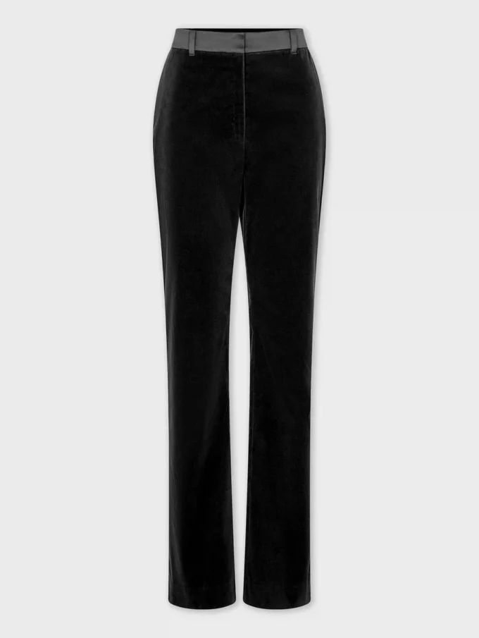 Velvet tailored trousers