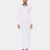 White long dress in jersey