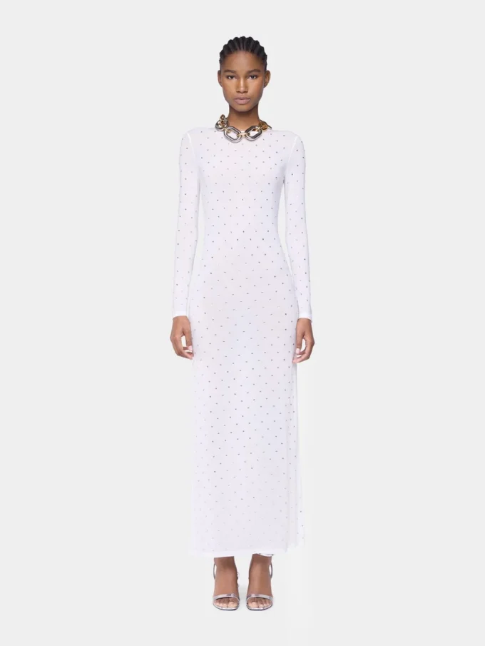 White long dress in jersey