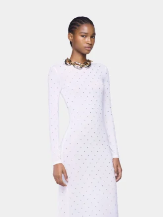 white long dress in jersey 2 330x439 - White long dress in jersey