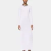 White long dress in jersey