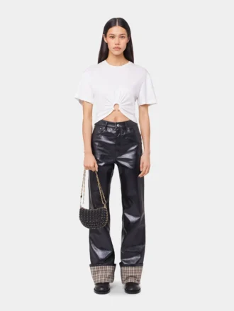 White t-shirt with piercing White t-shirt with piercing