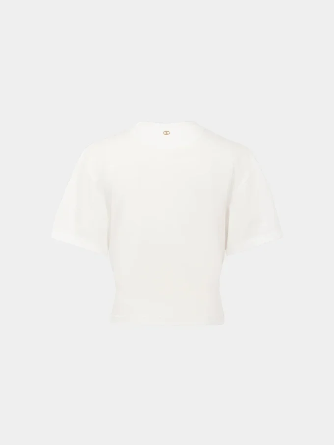 White t-shirt with piercing